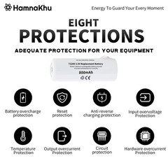 HamnaKhu Replacement Battery for Welch Allyn 72200-800mAh 3.5V 72200