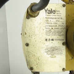 Yale KEL1-10H15S1 1 Ton Electric Hoist 7′ Lift 16FPM 230/460V 3 Phase