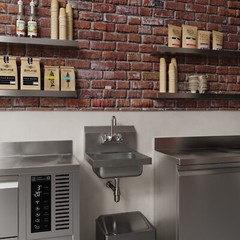 Stainless Steel Hand Sink 15 in. x 15 in. with Faucet