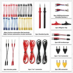 92PCS Automotive Multimeter Circuit Test Leads kit Electric Probe Alligator Clip