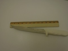 Dexter USA S142-9SC 9 in White Scalloped Serrated Utility Slicer Clip Point XLNT