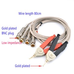 Kelvin LCR Test Tester Probe Lead Clip Cable With 4 BNC For LCR Meter Terminal