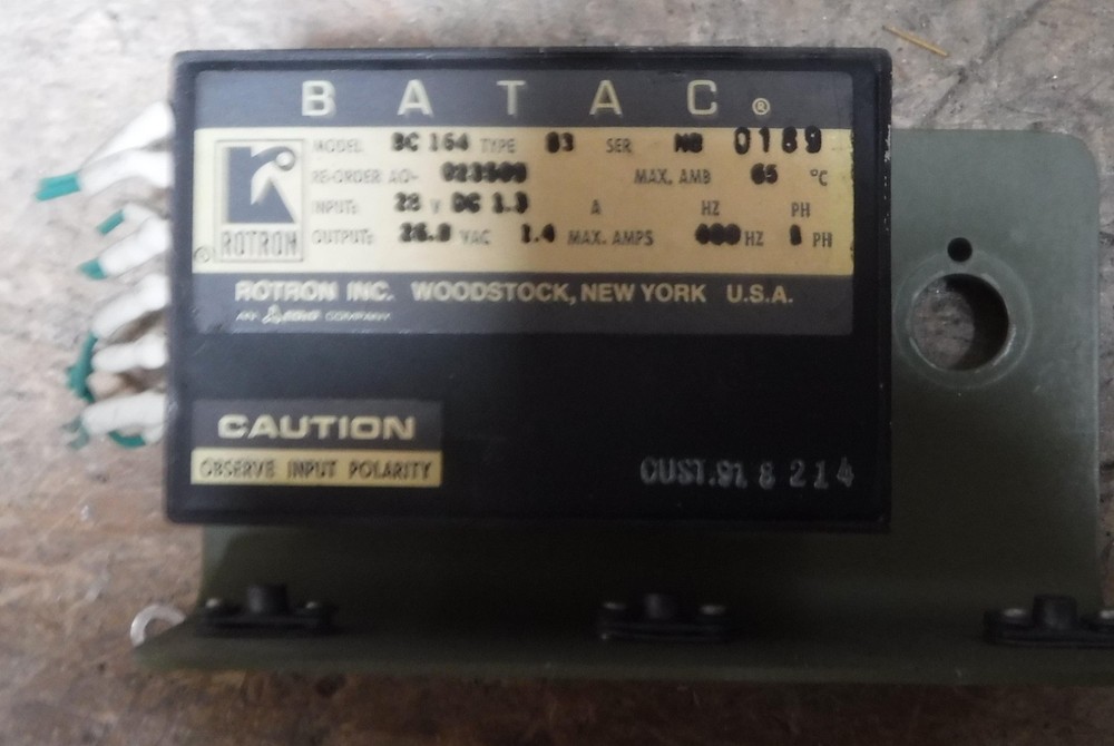 BATC ROTRON DC TO 400 HZ INSTURMENT POWER INVERTER FREE SHIPPING