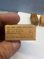 BUSSMANN 263 FUSE REDUCERS 60A TO 30A (LOT OF 5 PAIRS) NEW FREE SHIPPING