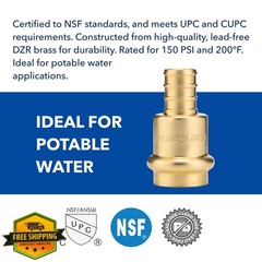 PLUMBINGMASTER 1/2″ Press x 1/2″ PEX 10-pack