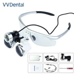 2.5X 3.5X Dentist Loupes Dental Binocular Glass Magnifier with 3W Led Light