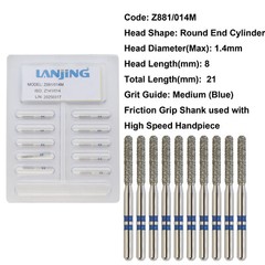 20 Types Zirconia Dental Diamond Burs FG Friction Grip for High Speed Handpiece