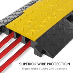 Pyle Cable Protector Cover Ramp – Cord/Wire Safety Concealment Track