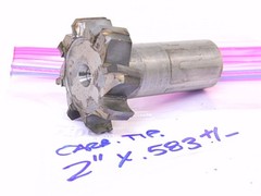 USED STRAIGHT TOOTH CARBIDE TIPPED WOODRUFF KEYSEAT CUTTER 2″ x .583+/-