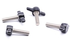1/4″-28 x 1 1/2″ Fine Thread Thumb Screws – T Wing Knob – Delrin – 4 Pack – USA