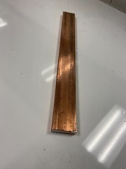 Copper 110 Flat Bar 3/8″ x 1 1/2″ x 6″-Long — .375″ x 1.5″ Copper Bus Bar