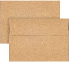 50 Pack Kraft Envelopes – 4 x 6 Inch Brown Kraft Paper Envelopes for Invitations