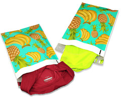 10×13 Tie Dye, Aqua Teal Pineapple, Red & Pink Roses Poly Shipping Mailer Combo