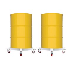 55 Gal Drum Dolly Heavy Duty Barrel Cart 1200 lbs with Swivel Casters Steel
