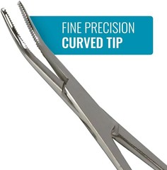 Curved Locking Tweezers Clamp 5.5″ – Surgical Precision for Home & Medical Use