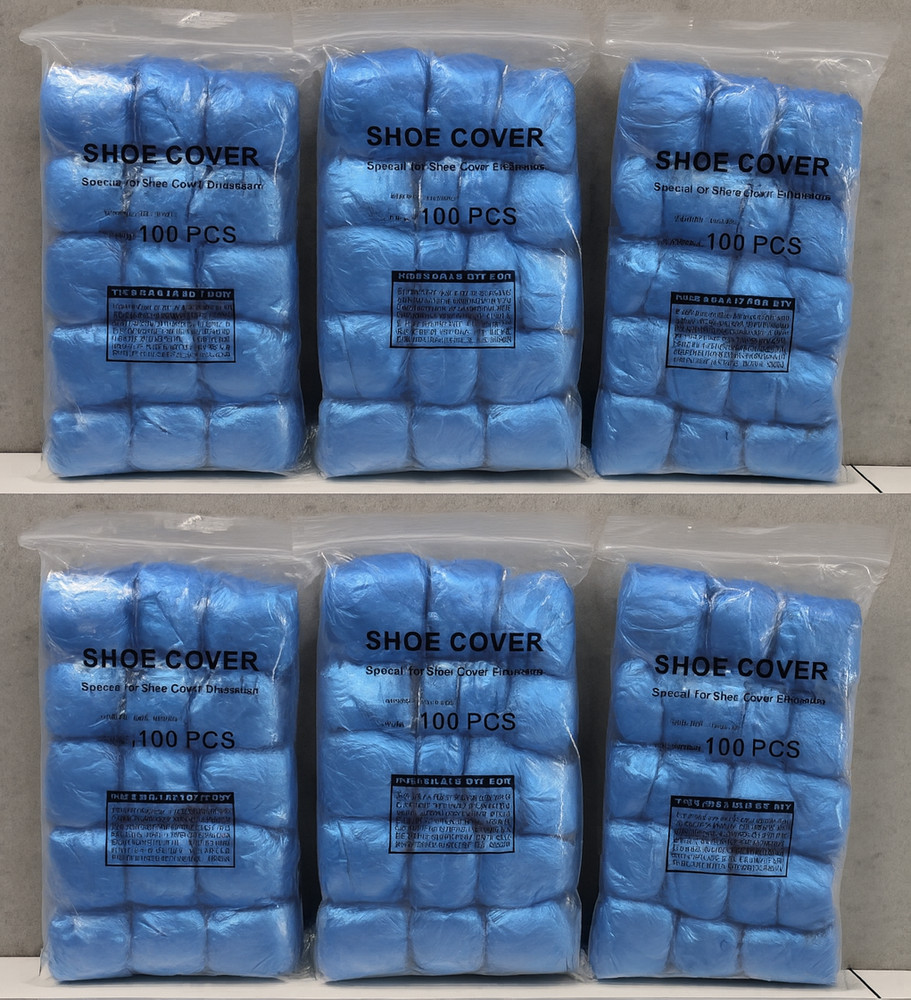 600 Pieces Disposable Plastic Shoe Cover Waterproof Shoe Cover