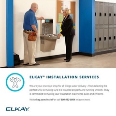 Elkay Wall Mount ADA Cooler Non-filtered Refrigerated Light Gray Granite EZS8L