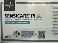 SURGICAL Gloves – Sensicare PI SLT, Size 6.5 Medline MSG1565, 50 PAIRS/Box.
