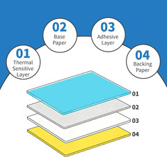 4×6 Thermal Shipping Labels Pack of 500pcs Direct Thermal Printer Fanfold Labels