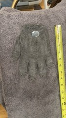 Whizard Chainmail Metal Mesh Cut Resistant Protective Glove, Size S
