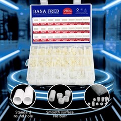795Pcs Nylon round Spacer Non-Threaded Plastic Standoff Hardware Assortment Kit