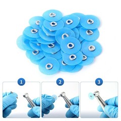 40Pcs Dental Composite Finishing Polishing Discs assorted kit 12/14mm+Mandrel