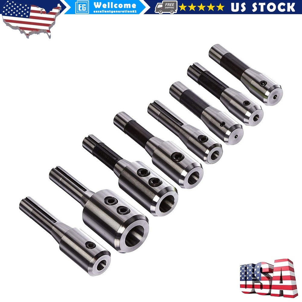 8 PCS Precision R8 End Mill Tool Holder Set for Milling Machine 202-5310