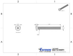 10-24 x 1-3/4″ Pan Head Machine Screws Phillips Drive Stainless Steel Qty 50