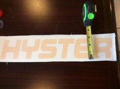 Hyster Decal Vinyl Yellow Decals Forklift Decal Set of 2