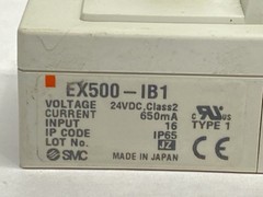 SMC EX500-IB1 DeviceNet Input Base Unit w/ 2x EX500-IE5 Input Block 8x M8 3-Pin