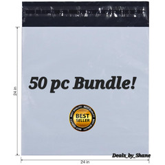 50 Pack White 24″x24″ Large POLY Mailer Self Seal Strong BAGS ENVELOPES SHIPPING