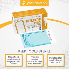 600 Self-Sealing Sterilization Pouch, 3.5″ x 6.5″ (3.5″ x 5.25″) Sterilize Bag