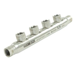 HOME-FLEX 1/2 In. X 1/2 In. X (4) 1/2 Inch CSST FIPT Stainless Steel Manifold