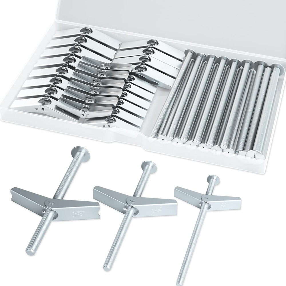 Heavy Duty Hollow Wall Anchors for Drywall Ceiling 1/8in, 3/16in, 1/4in