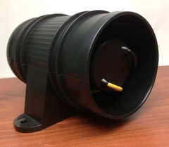 Marine HIGH Performance Turbo in LINE Bilge Blower 5″ L x 5”W x 3 ½” H, Black