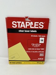 2 x 4 1/8 Inches shipping label 42 sheets, 420 labels ( Open Box)