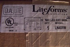 NEW DUAL-LITE LITEFORMS LN4XRW LED EXIT SIGN 120/277 VAC NEMA 4X RAINTIGHT