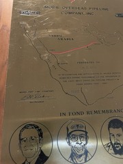 Exxon Mobile Overseas Pipeline Company Plaque Saudi Arabia 1980 – 1983 (named)