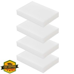 GYOFFULL HDPE Block 3/4″x4.5″x3″ 4pcs White Plastic Sheet