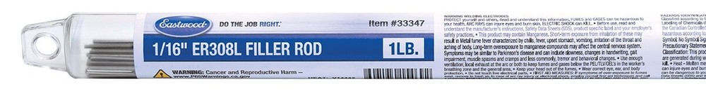 Eastwood 1/16″ ER308L TIG Welding Filler Rod 1LB – ER308L-063-01T