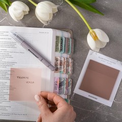 Aesthetic 50 Sheets 3×3” Clear Sticky Tabs – Ideal for Bible Journaling & More