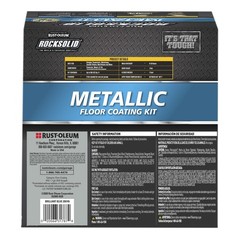 RockSolid Metallic Floor Coating Kit, Brilliant Blue, High Gloss, 80 Oz – 299745