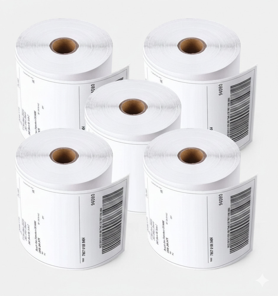 5 Rolls 4×6 Direct Thermal Shipping Labels – 250 per roll – 1250 labels Total