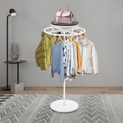 Iron Round Clothing Rack Rotatable Garment Clothes Display Rack Retail NEW