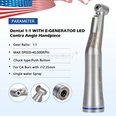 SANDENT Dental LED E-generator Internal Spray Contra Angle Low Speed Handpiece