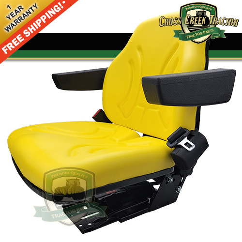 RE188293-DLX Seat With Arm Rests and Seat Belts For John Deere 5200, 5300, 5400+