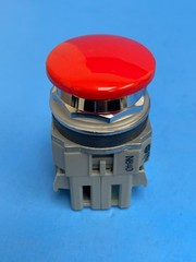 IDEC ABD301N-R, 30mm Momentary Red Mushroom Pushbutton, 1NC Contact