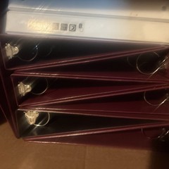 Supply 3-Ring Binders, 8red And 2 White