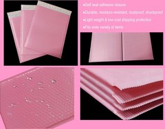 25 Pack Small Poly Bubble Lined Mailers Padded 5×7 Inches Pink Shipping Envel…