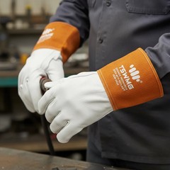 Leather Welding Gloves Heat Fire Resistant TIG MIG Leather Work Gloves for Men